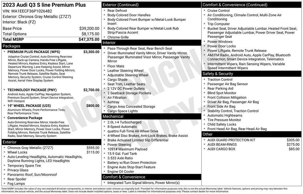 used 2023 Audi Q3 car, priced at $27,677