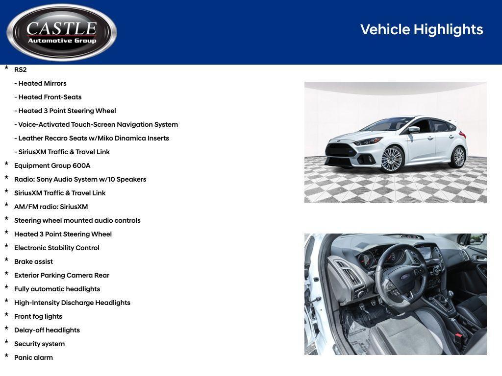 used 2016 Ford Focus RS car, priced at $30,495