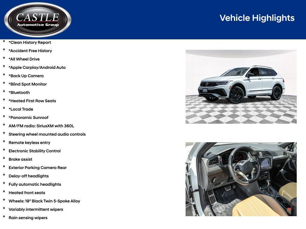 used 2022 Volkswagen Tiguan car, priced at $27,495