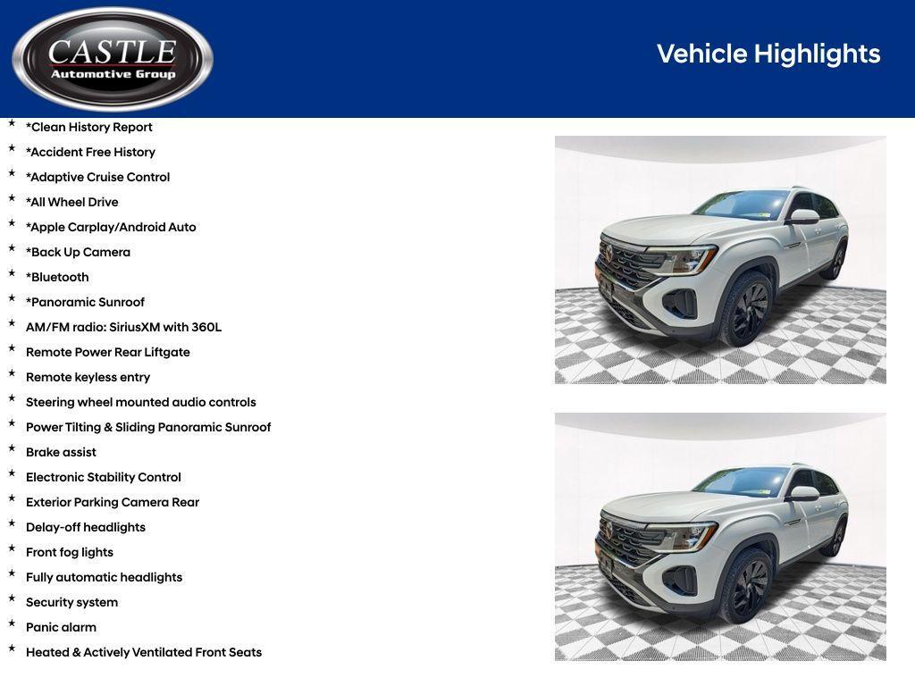 used 2024 Volkswagen Atlas Cross Sport car, priced at $36,262
