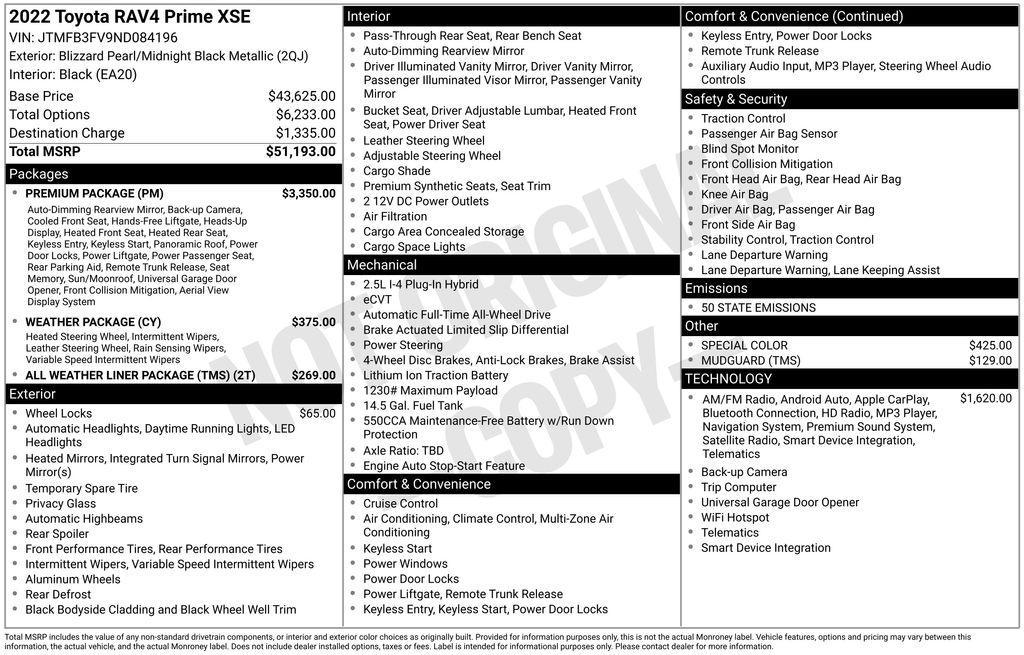 used 2022 Toyota RAV4 Prime car, priced at $28,936