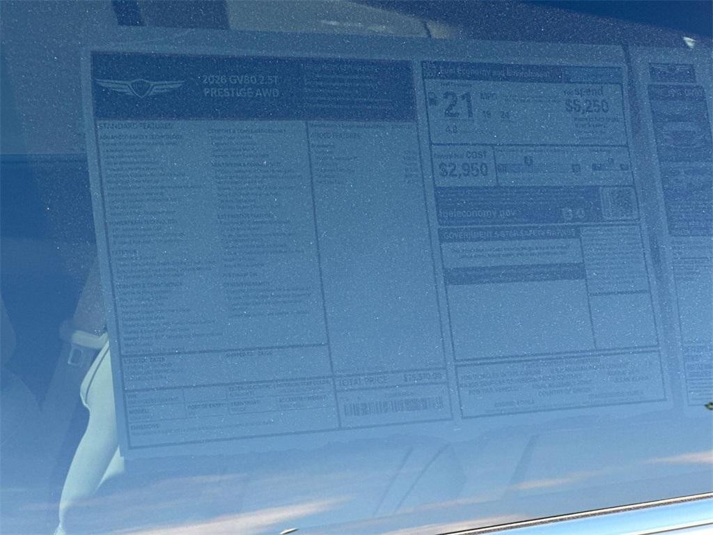 new 2026 Genesis GV80 car, priced at $75,570