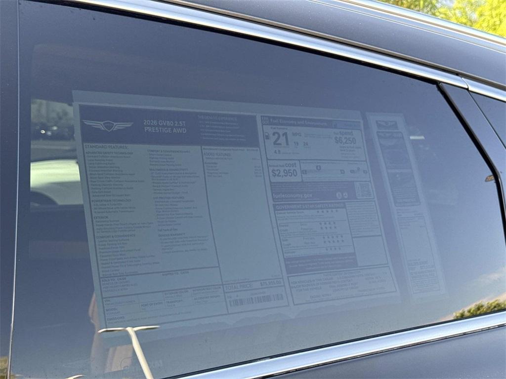 new 2026 Genesis GV80 car, priced at $75,955