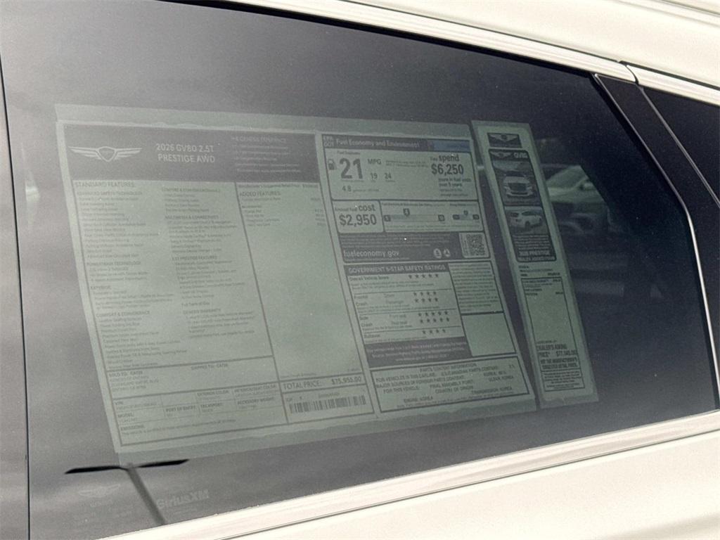 new 2026 Genesis GV80 car, priced at $75,955