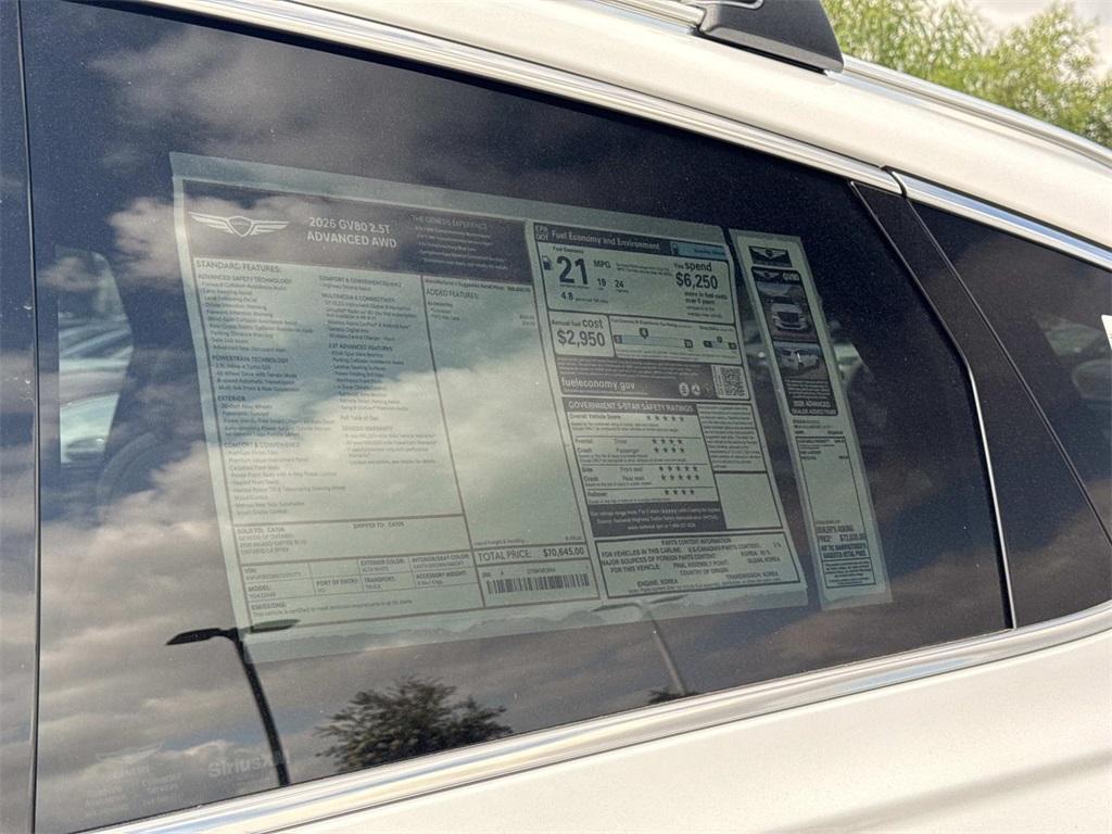 new 2026 Genesis GV80 car, priced at $70,645