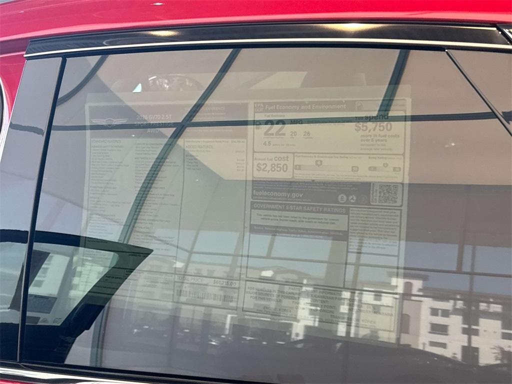 new 2026 Genesis GV70 car, priced at $61,215