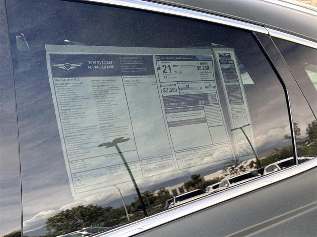 new 2026 Genesis GV80 car, priced at $71,755
