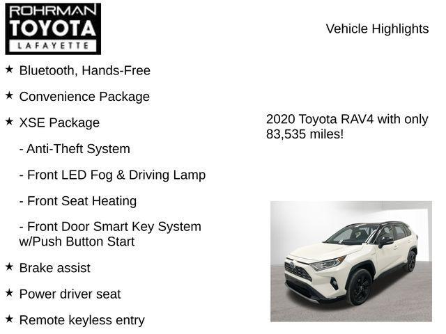 used 2020 Toyota RAV4 Hybrid car, priced at $27,088