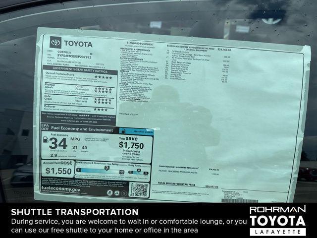new 2025 Toyota Corolla car, priced at $27,496