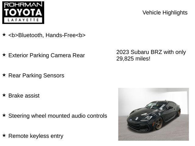 used 2023 Subaru BRZ car, priced at $27,789