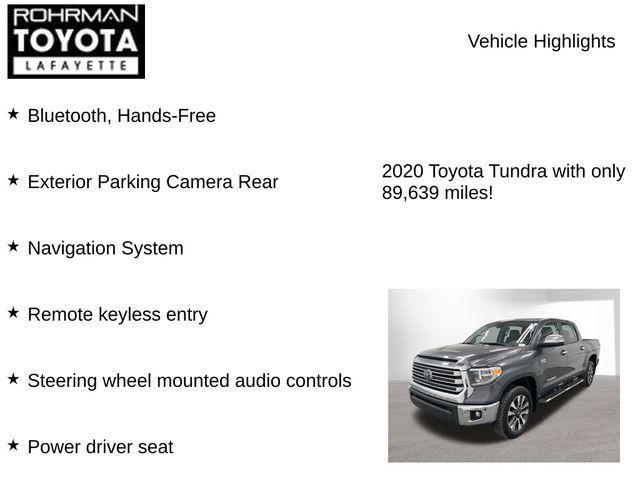used 2020 Toyota Tundra car, priced at $40,094