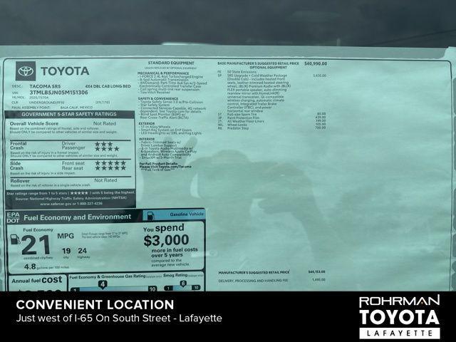 new 2025 Toyota Tacoma car, priced at $46,695