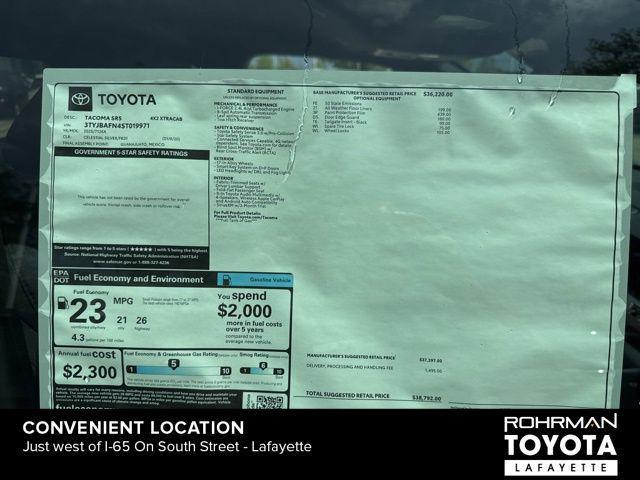 new 2025 Toyota Tacoma car, priced at $36,921