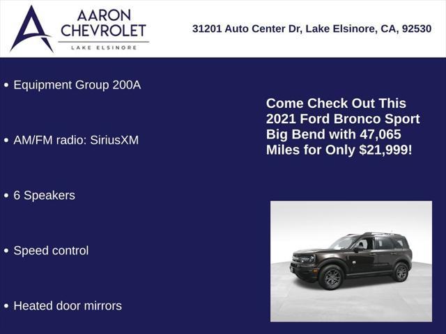 used 2021 Ford Bronco Sport car, priced at $20,888