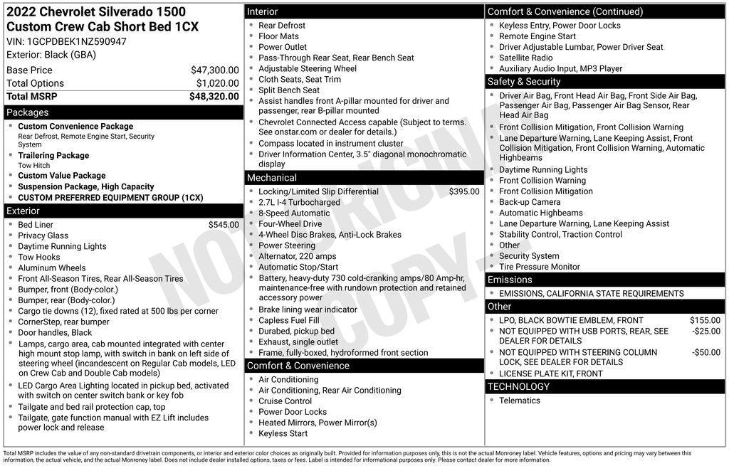 used 2022 Chevrolet Silverado 1500 car, priced at $30,000