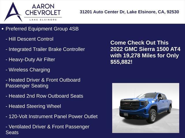 used 2022 GMC Sierra 1500 car, priced at $55,882