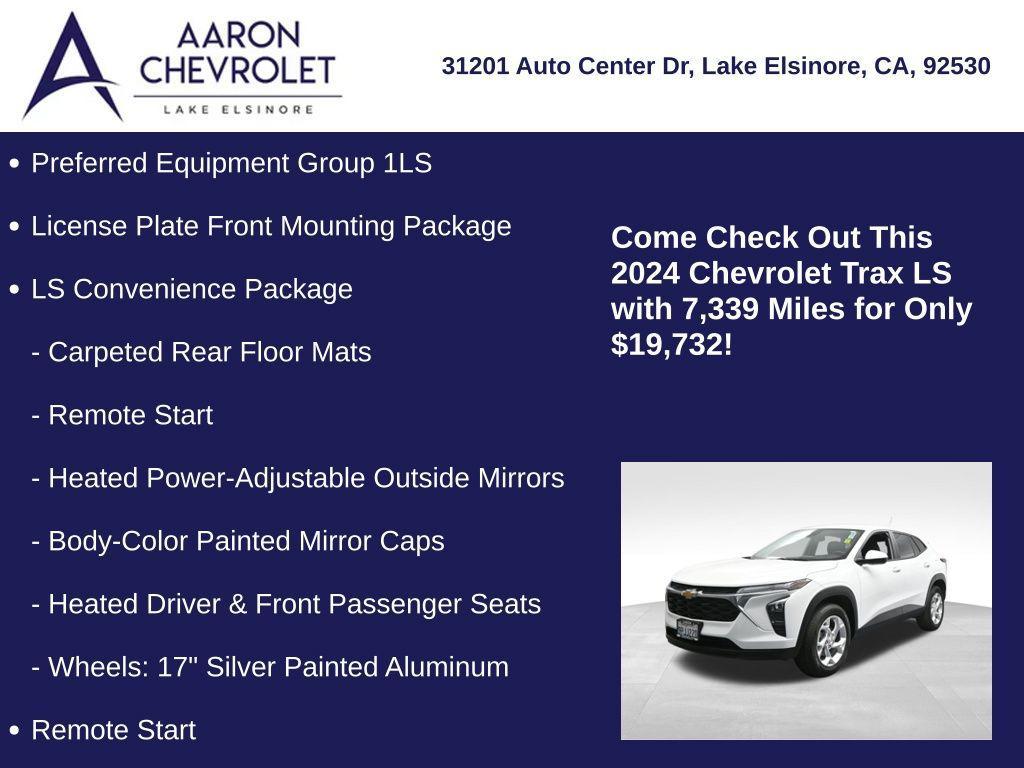 used 2024 Chevrolet Trax car, priced at $19,398