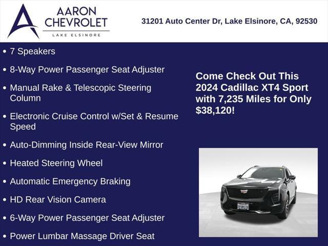 used 2024 Cadillac XT4 car, priced at $38,120