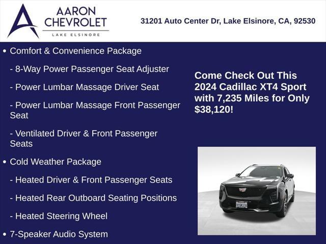 used 2024 Cadillac XT4 car, priced at $38,120