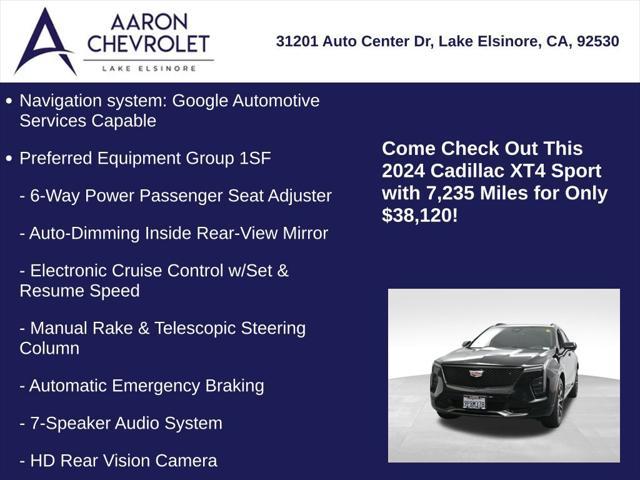 used 2024 Cadillac XT4 car, priced at $38,120