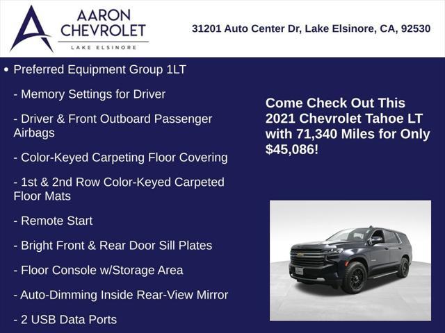used 2021 Chevrolet Tahoe car, priced at $45,086