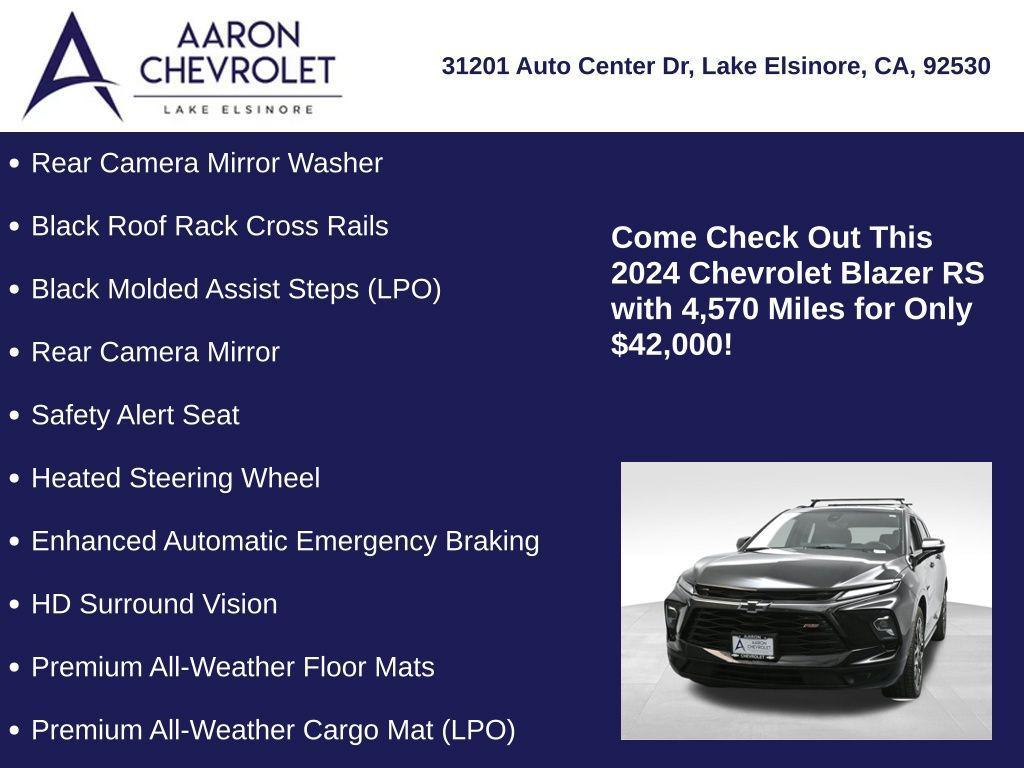 used 2024 Chevrolet Blazer car, priced at $42,000