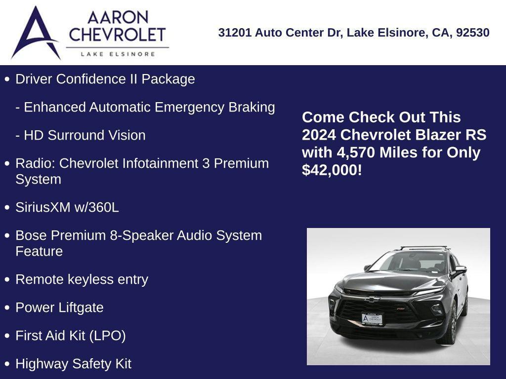 used 2024 Chevrolet Blazer car, priced at $42,000