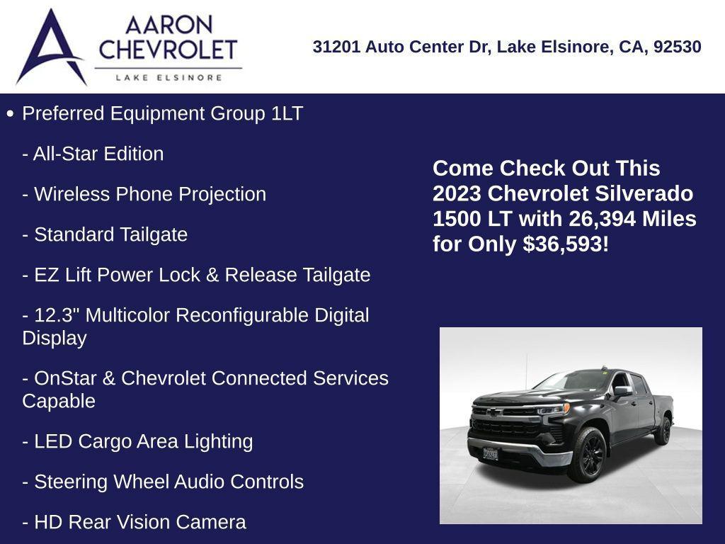used 2023 Chevrolet Silverado 1500 car, priced at $36,593