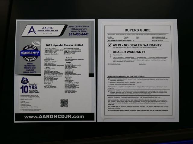 used 2022 Hyundai Tucson car, priced at $25,999