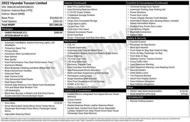 used 2022 Hyundai Tucson car, priced at $25,999