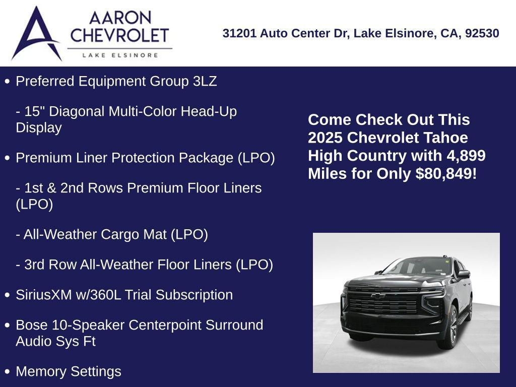 used 2025 Chevrolet Tahoe car, priced at $80,849