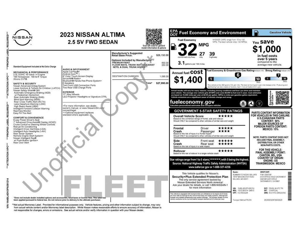 used 2023 Nissan Altima car