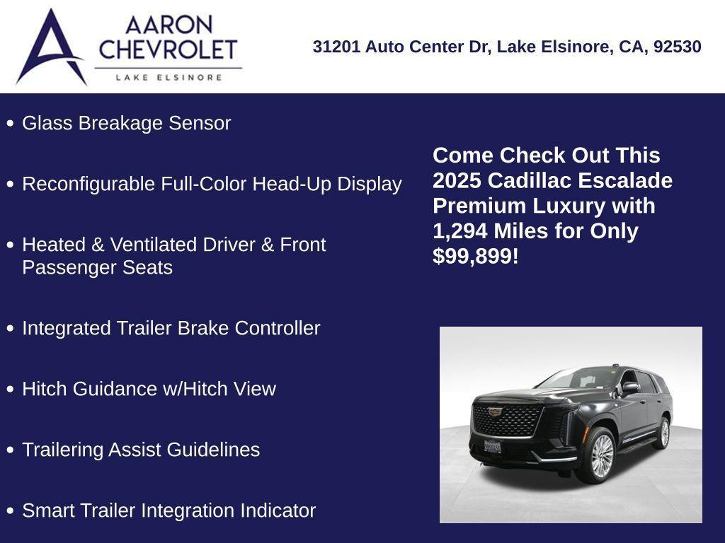 used 2025 Cadillac Escalade car, priced at $99,899