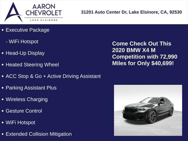 used 2020 BMW X4 M car, priced at $40,699