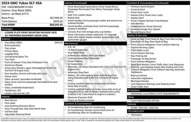 used 2024 GMC Yukon car, priced at $57,999