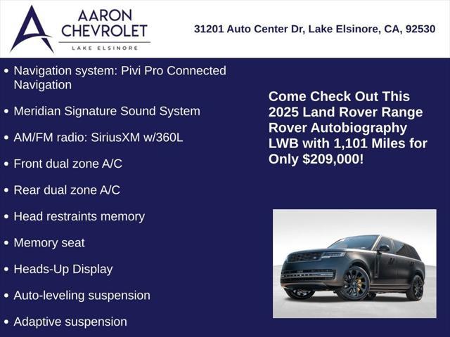 used 2025 Land Rover Range Rover car, priced at $209,000