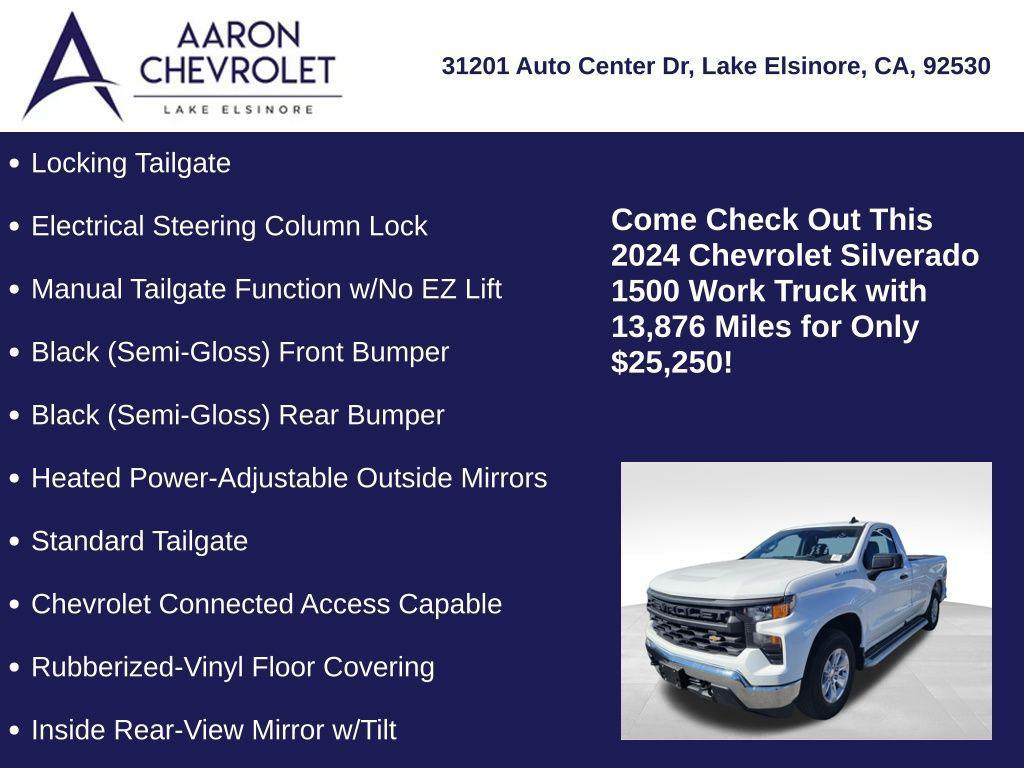 used 2024 Chevrolet Silverado 1500 car, priced at $25,250