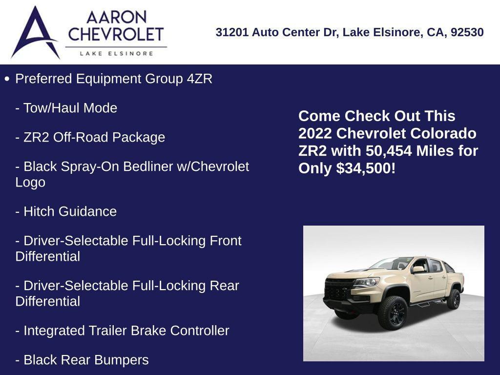 used 2022 Chevrolet Colorado car, priced at $34,500