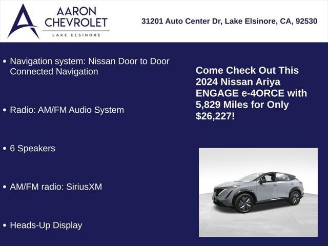 used 2024 Nissan ARIYA car, priced at $26,227