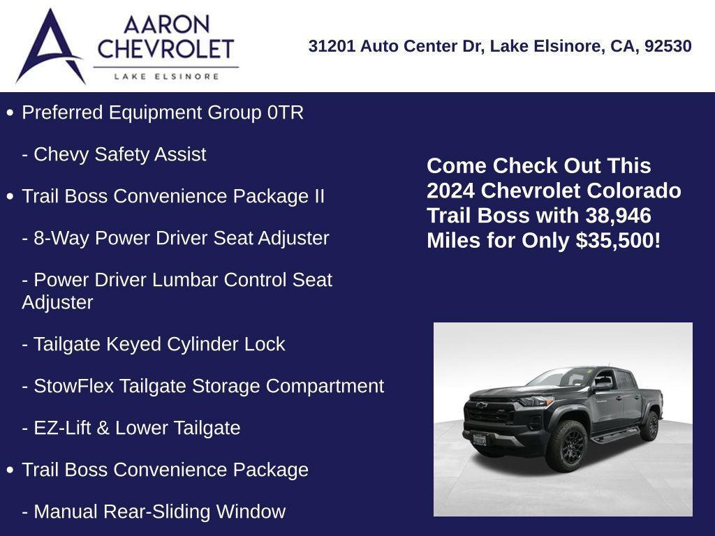 used 2024 Chevrolet Colorado car, priced at $35,500