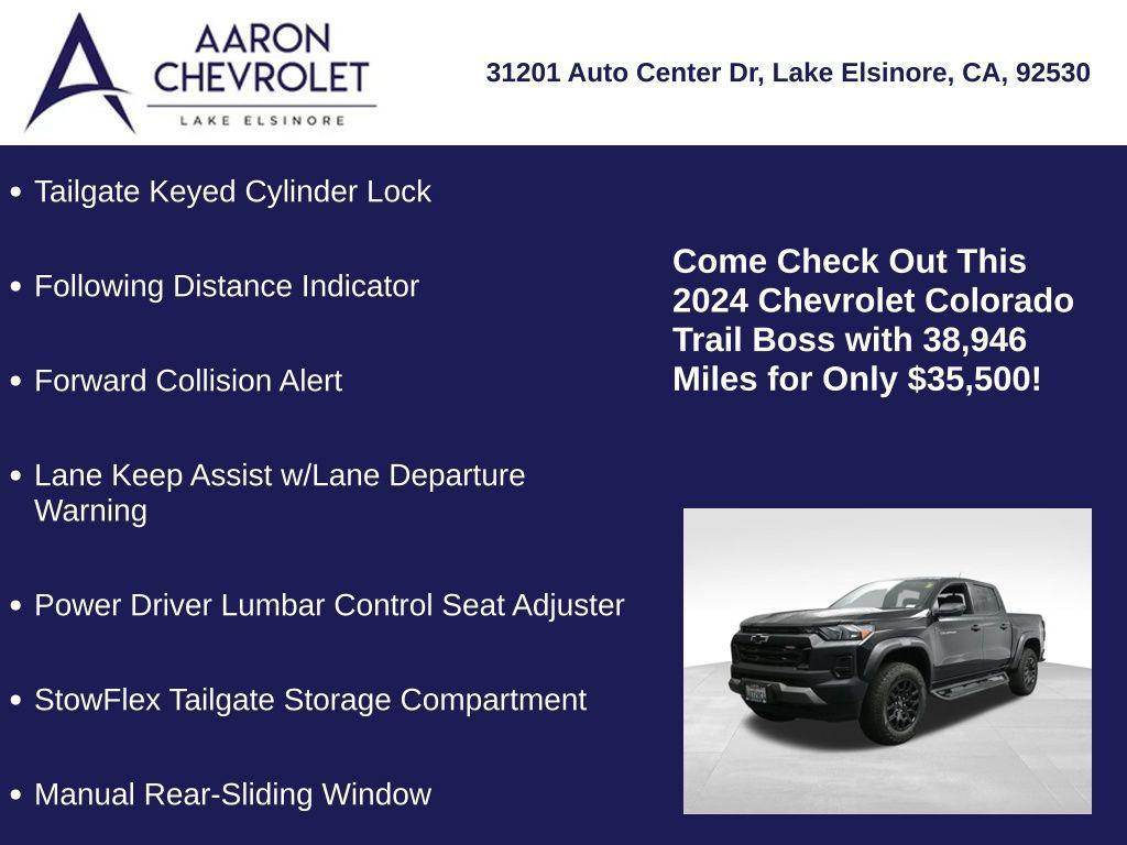 used 2024 Chevrolet Colorado car, priced at $35,500
