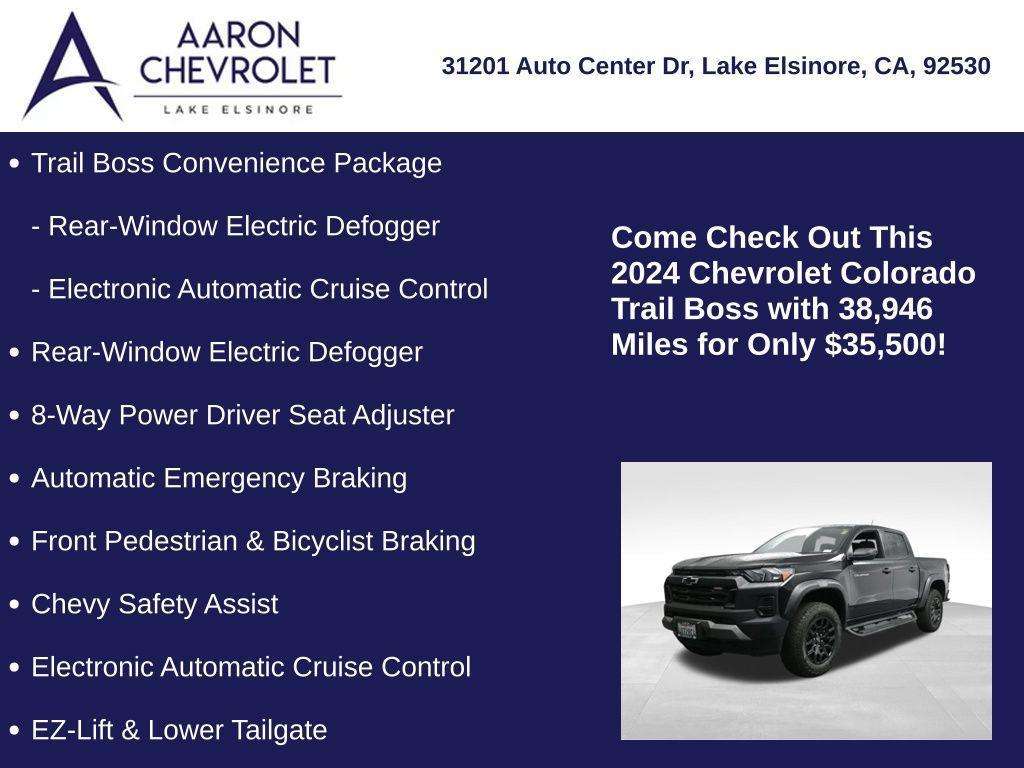 used 2024 Chevrolet Colorado car, priced at $35,500