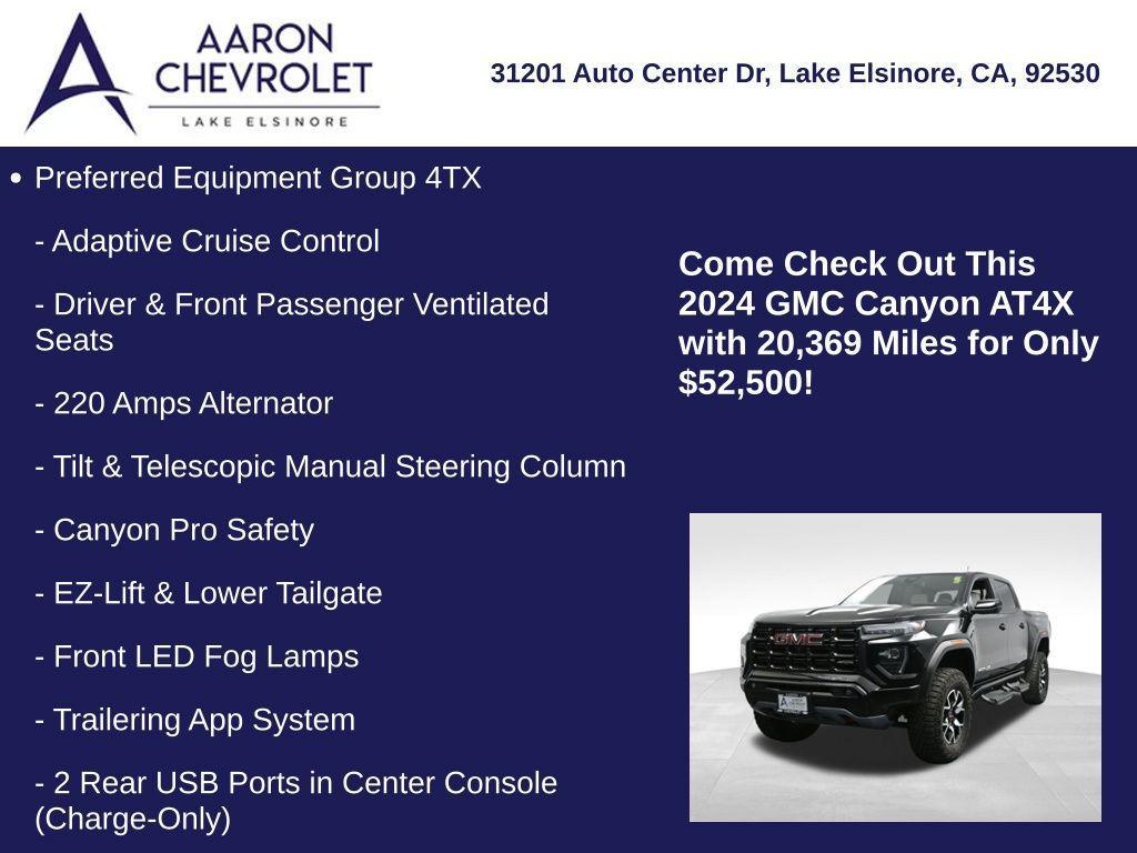 used 2024 GMC Canyon car, priced at $52,500