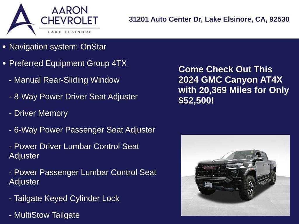 used 2024 GMC Canyon car, priced at $52,500