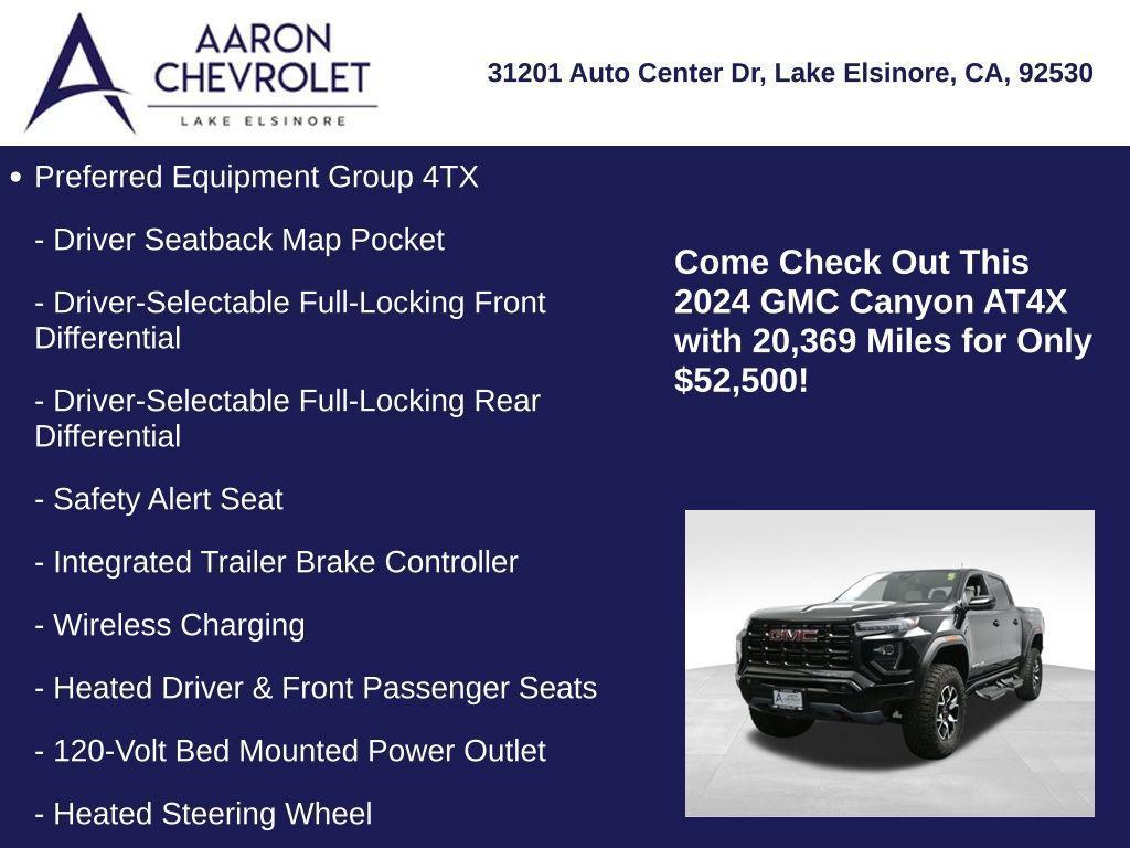 used 2024 GMC Canyon car, priced at $52,500