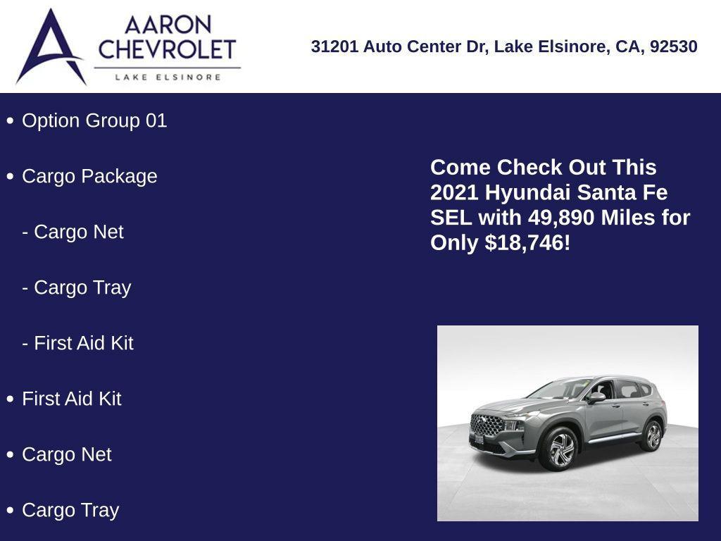 used 2021 Hyundai Santa Fe car, priced at $18,746