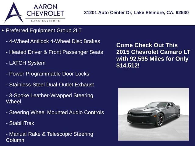 used 2015 Chevrolet Camaro car, priced at $14,512