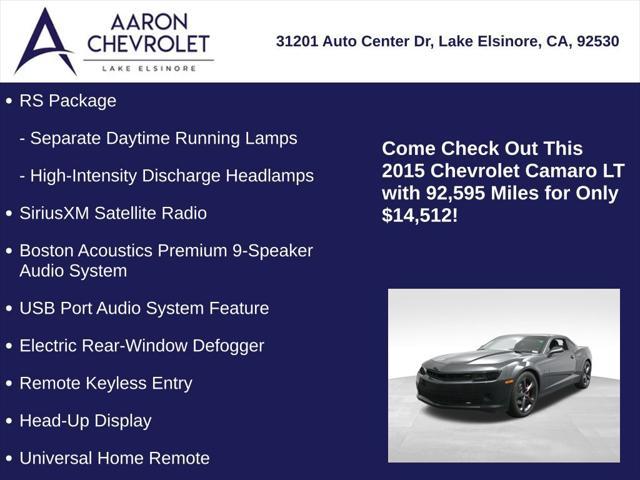 used 2015 Chevrolet Camaro car, priced at $14,512