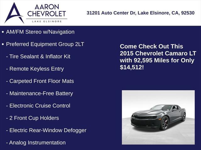 used 2015 Chevrolet Camaro car, priced at $14,512