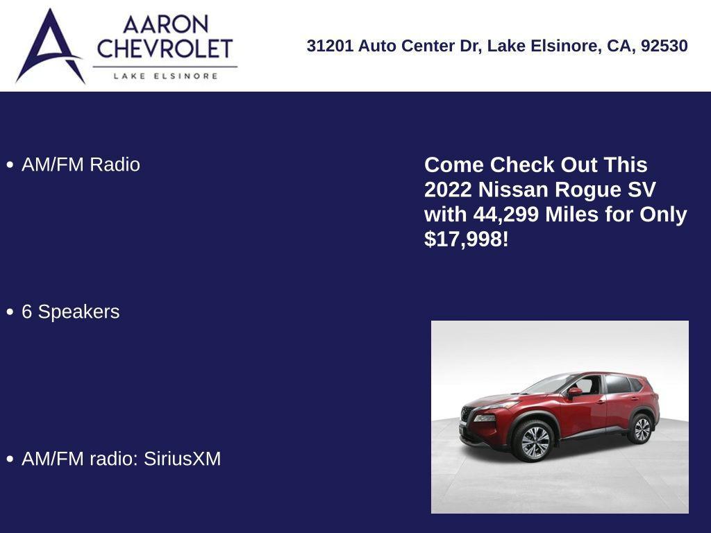 used 2022 Nissan Rogue car, priced at $17,998